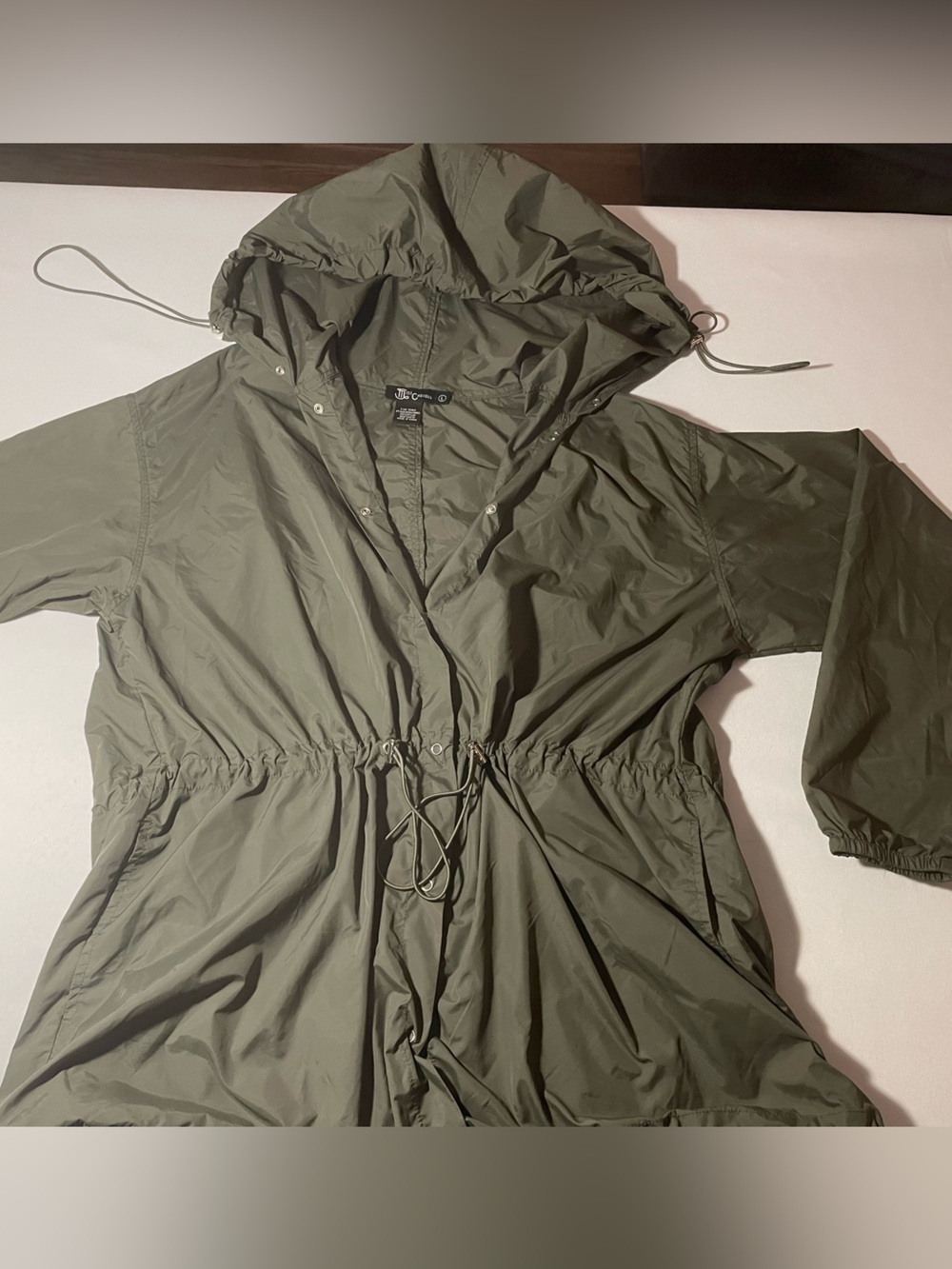 🔥 Miss Chievous Olive Green Hooded Windbreaker Utility Jacket L